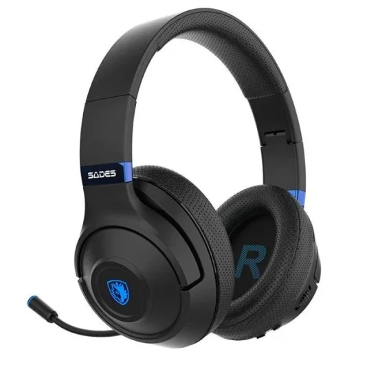 Sades Whisper Wireless-Bl Headset (Sa-205) - Black